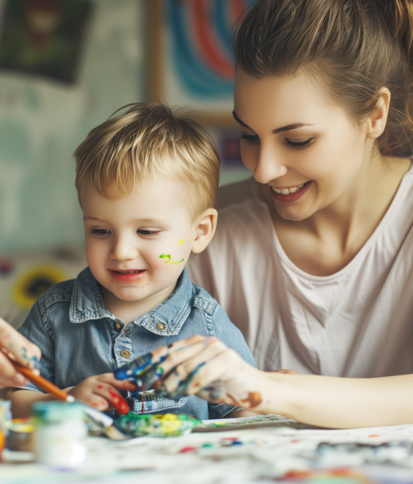 People___Children_Mom_paints_with_her_son_170212_31